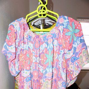 Violet and Claire Paisley Top Size 1x